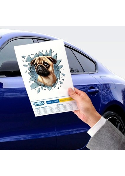 Fulcar French Bulldog Araç Stickerı fiyatları