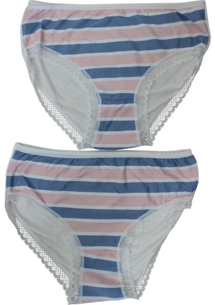 Pamuklu Kadın Külot 2'li Set Mavi Pembe fırsatları