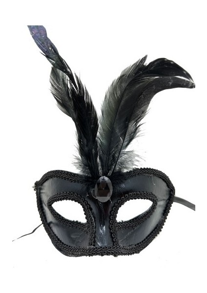 Rugan Kaplama Kırmızı Tüylü Parti Maskesi fiyatları