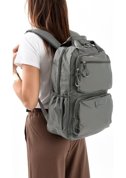 Unisex Günlük Sırt Çantası Paraşüt Kumaş Hafif Çok Cepli Yağmur Itici Kumaş 40*30 cm Okul Çantası