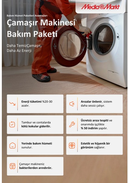 Çamaşır Makinesi Bakımpaketi (1 Yıl)