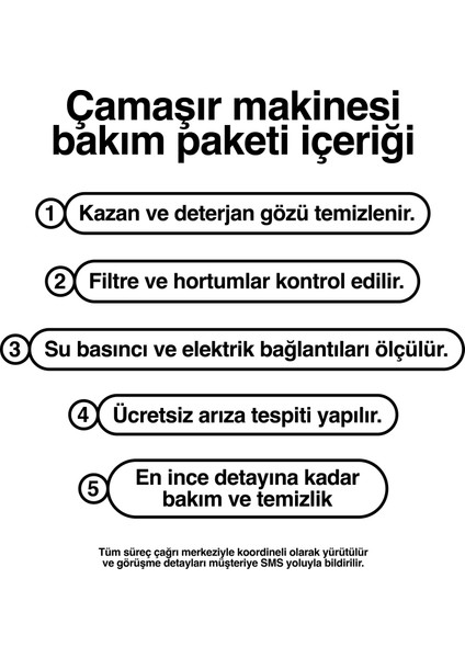 Çamaşır Makinesi Bakımpaketi (1 Yıl)