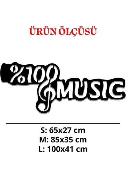 LED Işıklı %100 Music Müzik Temalı Tablo Duvar Dekorlu Gece Lambası