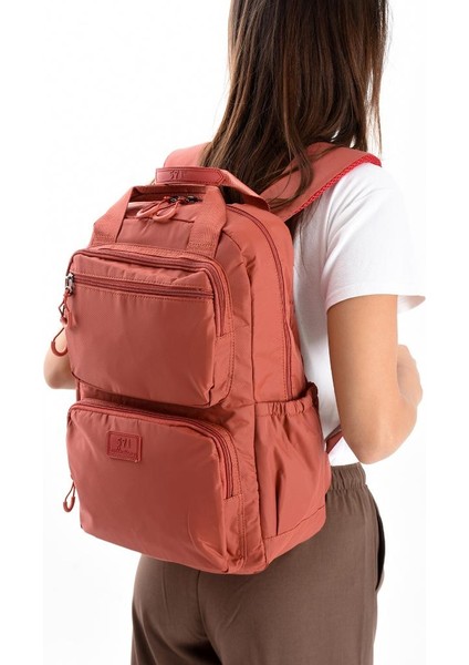 Unisex Günlük Sırt Çantası Paraşüt Kumaş Hafif Çok Cepli Yağmur Itici Kumaş 40*30 cm Okul Çantası