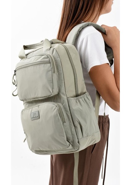 Unisex Günlük Sırt Çantası Paraşüt Kumaş Hafif Çok Cepli Yağmur Itici Kumaş 40*30 cm Okul Çantası fiyatları