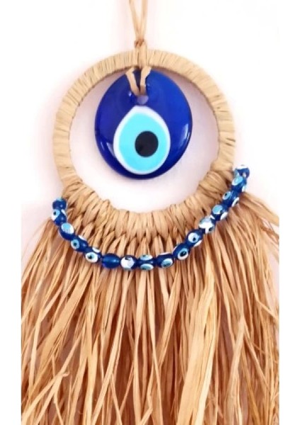 Cam Nazar Boncuklu Rafyalı Mini Duvar Süsü fiyatları