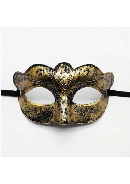Altın Renk Eskitme Maskeli Balo Maskesi – Venedik Tarzı Parti Maskesi fırsatları