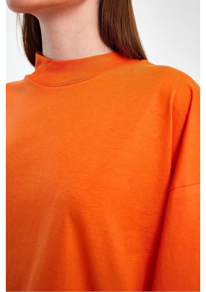 Kadın Yarım Balıkçı Yaka Kısa Kol T-Shirt modelleri