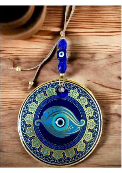 Altın Işlemeli Balık Gözlü Nazar Boncuklu Duvar Süsü fiyatları