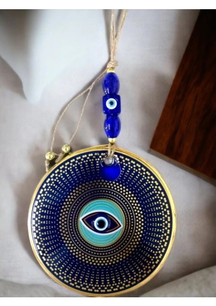 Gold Puantiyeli Nazar Boncuklu Göz Duvar Süsü Cam Duvar Dekoru modelleri