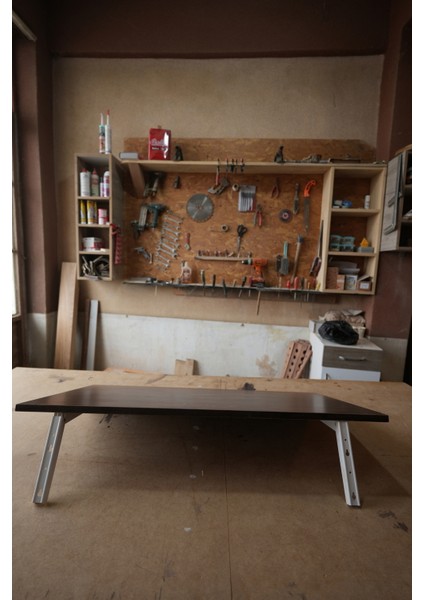 Masif Ahşap Katlanır Duvar Masası, Duvara Monte Katlanır Çalışma Masası