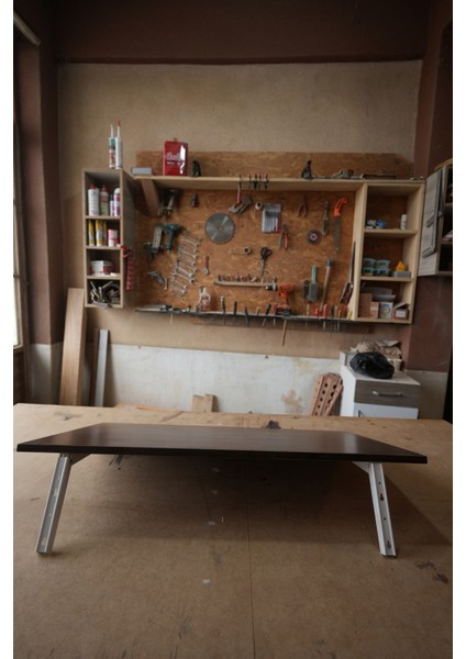 Masif Ahşap Katlanır Duvar Masası, Duvara Monte Katlanır Çalışma Masası