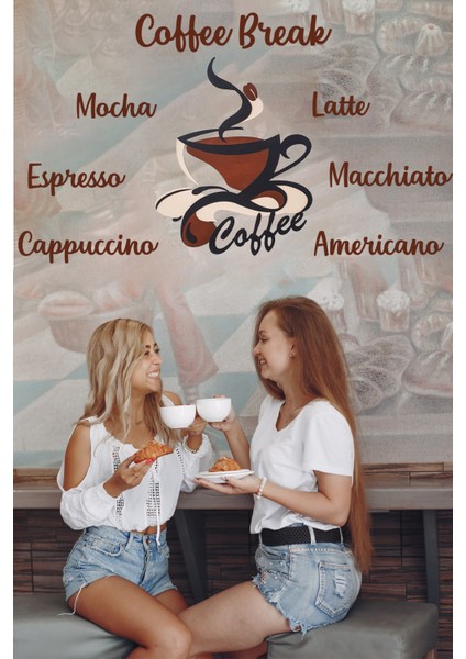 LED Işıklı 2 Katmanlı Kişiye Özel Kahve Fincanı Figürlü Tablo Mutfak ve Cafe Duvar Dekorasyonu modelleri