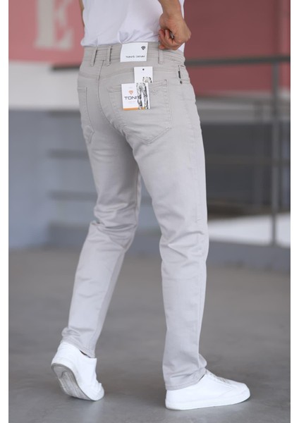 Erkekek Kot Pantalon Taycan Armürlü Çelik Örme Yuksek Bel Likralı Fermuarlı Nakışlı 5 Cepli modelleri