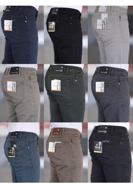 Erkekek Kot Pantalon Taycan Armürlü Çelik Örme Yuksek Bel Likralı Fermuarlı Nakışlı 5 Cepli indirimleri
