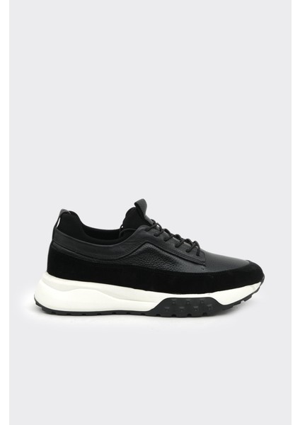 Yüksek Taban Hakiki Deri Erkek Sneaker