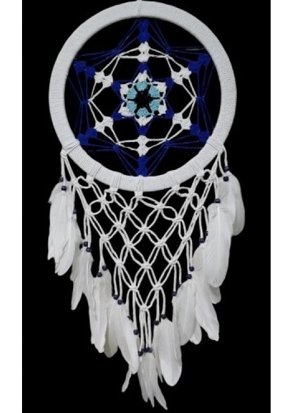 Nazar Boncuğu Renklerinde Yıldız Motifli Büyük Boy Düş Kapanı Duvar Dekoru fiyatları