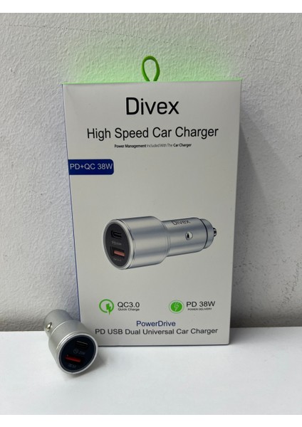 DA-316 Araç Çakmaklık Uyumlu Hızlı Şarj Cihazı Pd 38W + Type-C & USB