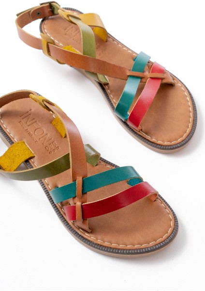 Bayan Sandalet 205-05 Multi Ortopedik Hakiki Deri Kadın Sandalet modelleri