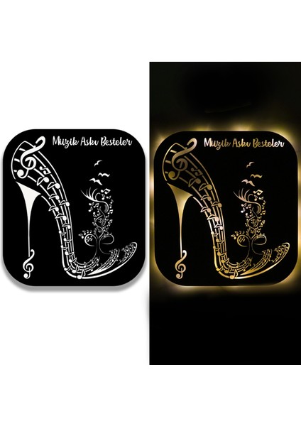 LED Işıklı Kişiselleştirilebilir Müzik Temalı Tablo Kadın Ayakkabısı Dekoratif Gece Lambası fiyatları