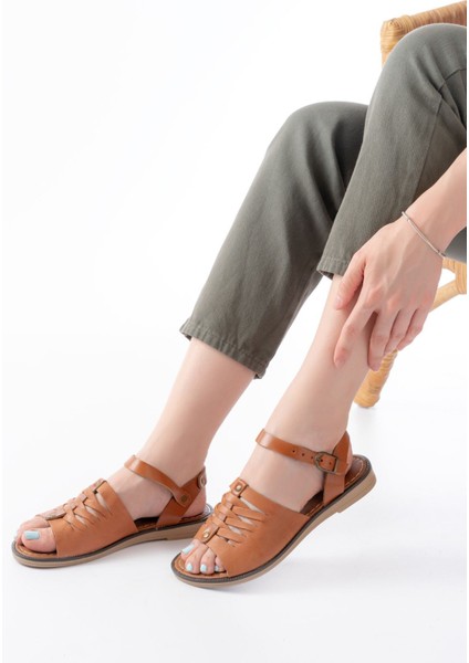 Bayan Sandalet 205-029 Taba Ortopedik Hakiki Deri Kadın Sandalet fiyatları