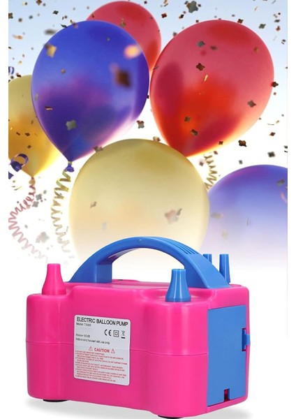 Balon Şişirme Makinesi Etkinlik Parti Balon Süsleme Balon Makinesi Iki Başlıklı