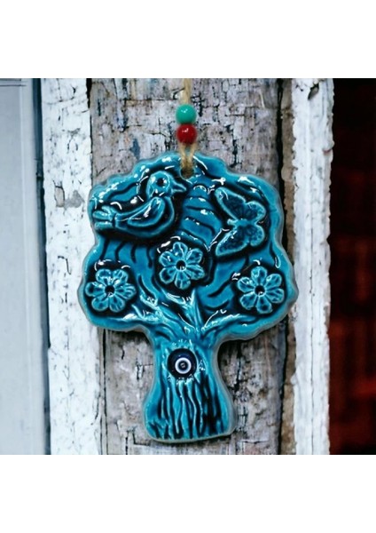 Seramik Kuşlu Nazar Boncuklu Ağaç Modelli Duvar Süsü indirimleri