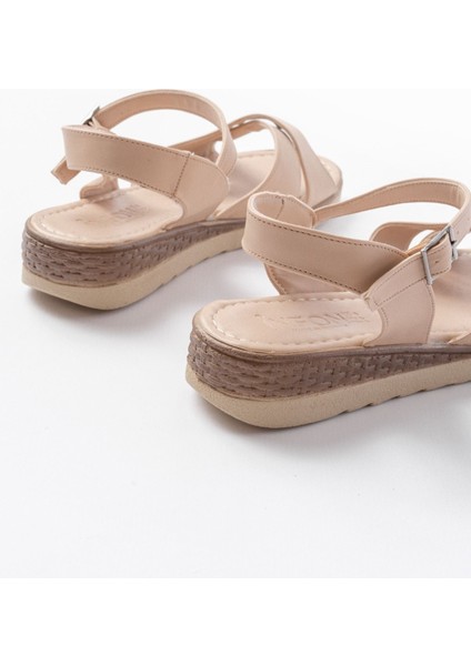 Bayan Sandalet 692-564 Nut Ortopedik Taban Çapraz Tokalı Kadın Sandalet indirimleri