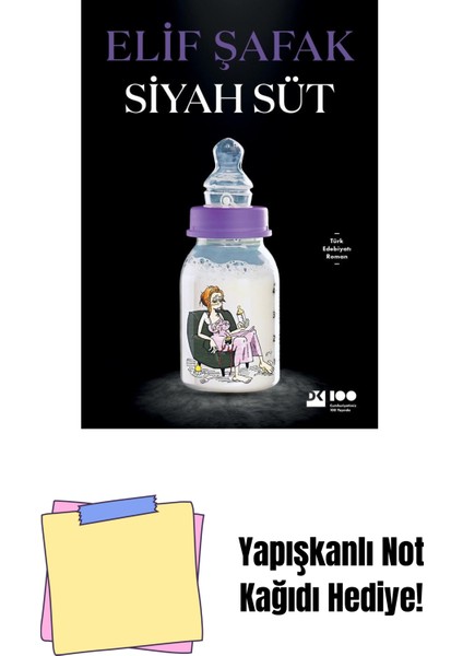 Siyah Süt + Yapışkanlı Not Kağıdı