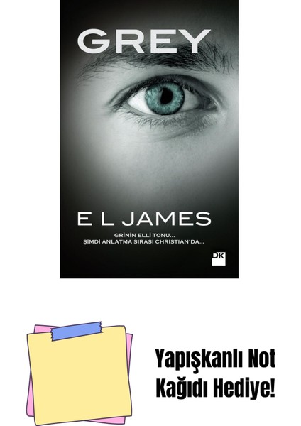Grey + Yapışkanlı Not Kağıdı