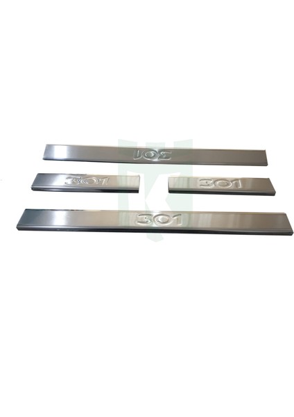 Peugeot 301 Kapı Eşiği Krom 4 Parça Sd 2012 ve Sonrası Modeller Için