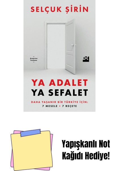 Ya Adalet Ya Sefalet - Sc + Yapışkanlı Not Kağıdı