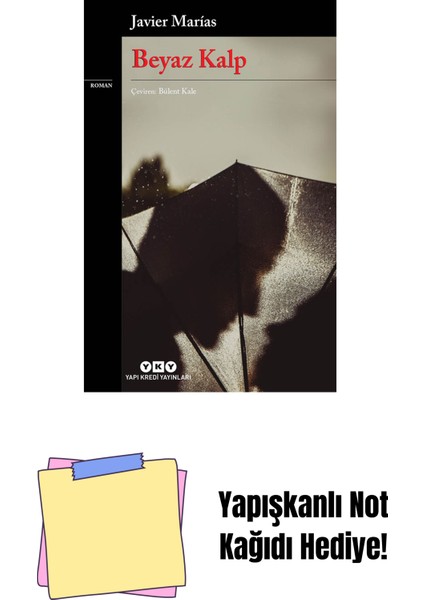 Beyaz Kalp + Yapışkanlı Not Kağıdı