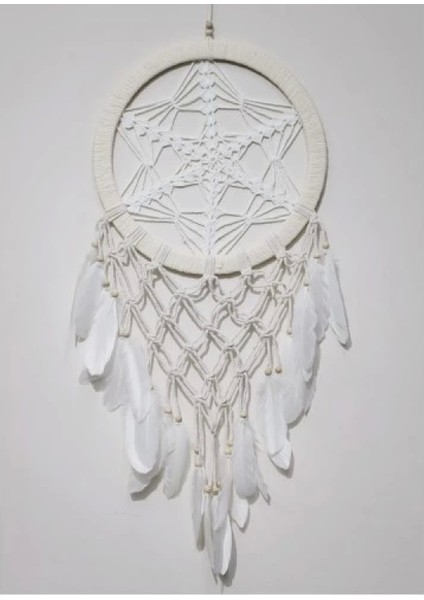 Yıldız Motifli Ekru Renk Büyük Boy Düş Kapanı Duvar Dekoru fırsatları