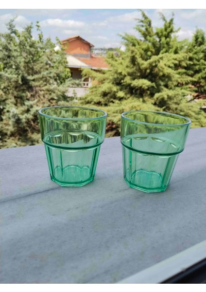 2 Adet 250 ml ,kırılmaz Polikarbon Plastik ,su Yeşili Casablanca Bardak fiyatları