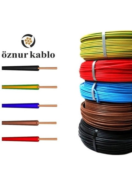 1,5 mm Nya Tek Damar Elektrik Tesisat Kablosu Tam Bakır Kırmızı (100 Metre) fırsatları