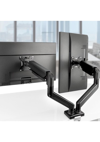 17-32 ” 2’li Monitör Tutucu Iki Kollu Hareketli Oynar Askı Asma Aparatı-Masaüstü fiyatları