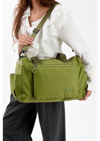 Unisex Kabin Boy Çapraz Askılı Omuz Çantası Seyehat Spor Çantası Hafif Paraşüt Kumaş 43*35 cm