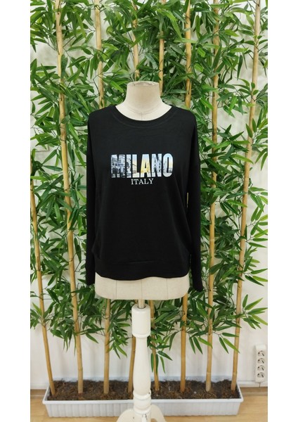 Runiquehome Kadın Uzun Kollu Bisiklet Yaka Desenli Viskon Iki Iplik Bluz fırsatları