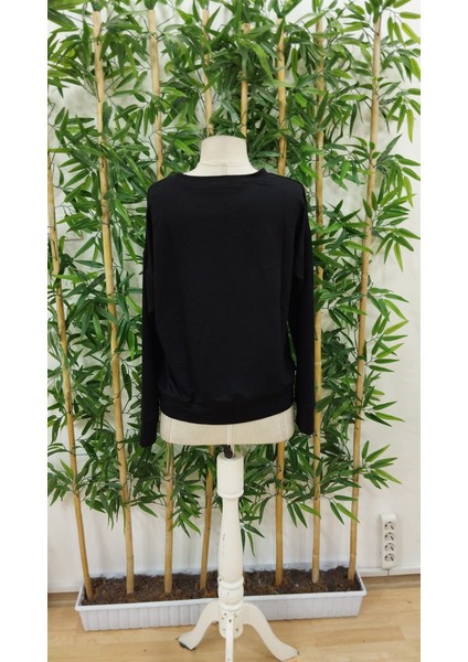 Runiquehome Kadın Uzun Kollu Bisiklet Yaka Desenli Viskon Iki Iplik Bluz indirimleri