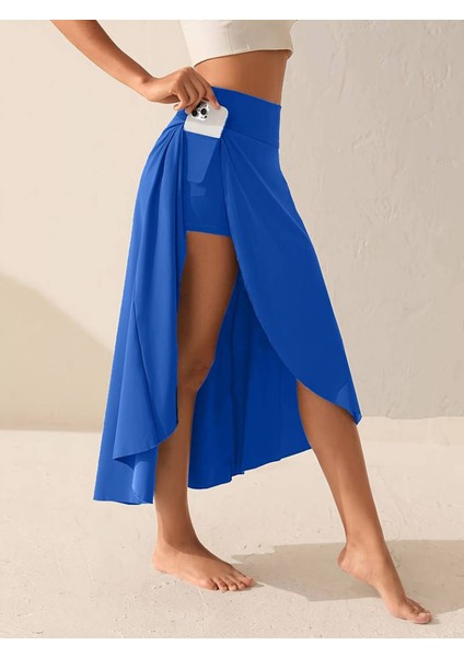 Runiquehome Kadın Cep Detay Taytlı Sandy Etek