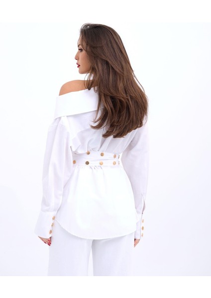 Runiquehome 6493 Gömlek-Beyaz