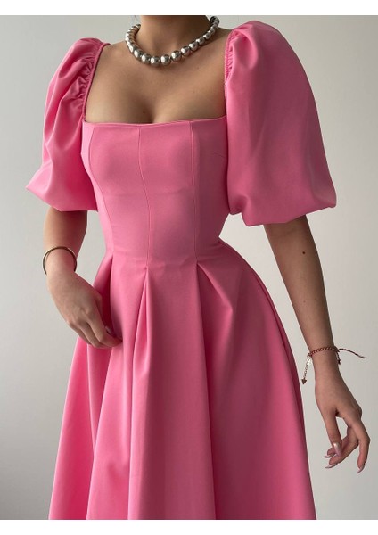 Runiquehome Benjamin Çan Etekli Midi Boy Elbise indirimleri