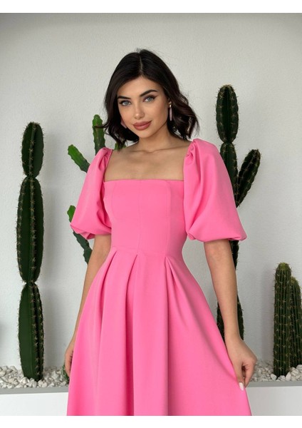 Runiquehome Benjamin Çan Etekli Midi Boy Elbise