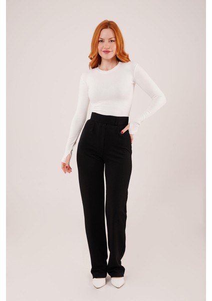 Runiquehome Cırt Kapama Detaylı Siyah Pantolon indirimleri