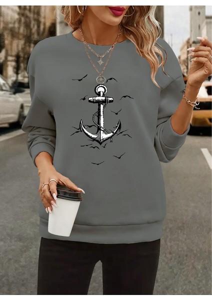 Runiquehome Kadın Uzun Kollu Bisiklet Yaka Desenli Viskon Iki Iplik Bluz modelleri