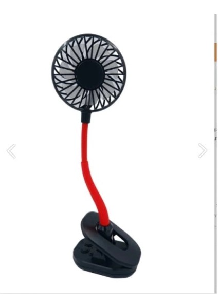 Portatif Işıklı Mini Klipsli Fan