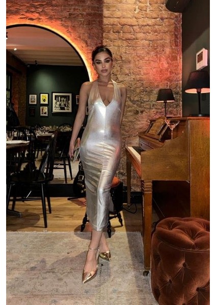 Runiquehome Felicia Sırt Dekolteli Elbise 2583-08