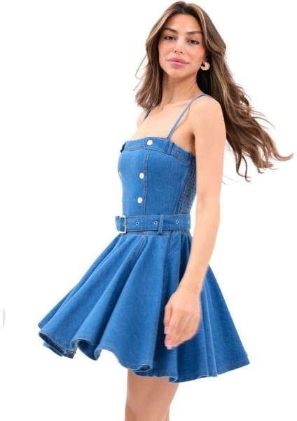 Runiquehome 7363 Kot Elbise-Mavi fırsatları