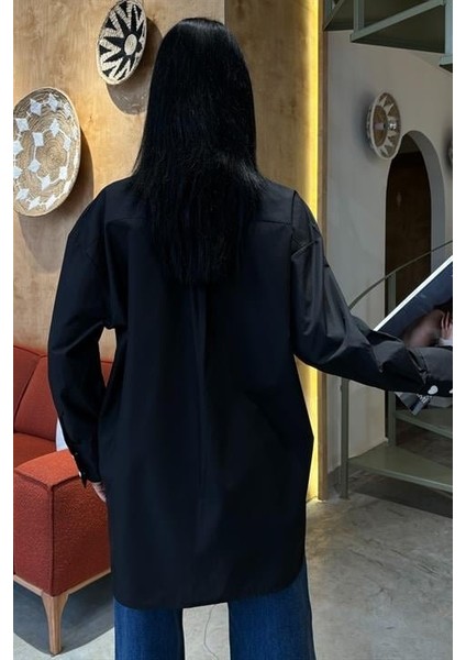 Runiquehome Kalp Nakışlı ve Düğme Detaylı Oversize Gömlek 3430 modelleri